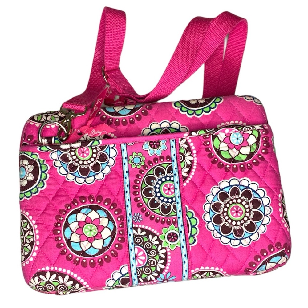 Vera Bradley Hard Shell Quilted Pink Geometric Patterned Travel Tablet Case - Picture 2 of 3
